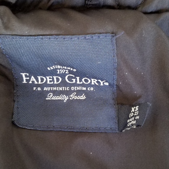 Faded Glory Bubble Jacket XS 0-2 - Picture 4 of 5